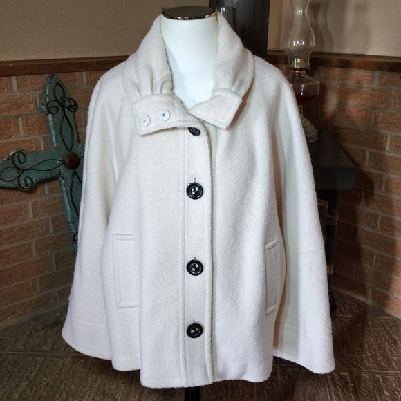Preston & York Jackets & Blazers - Preston & York Oversized Cream Wool Blend Coat Medium